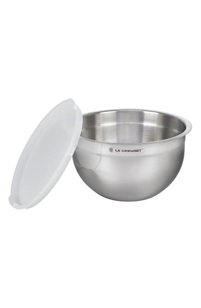Le Creuset Set Of 3 Stainless Steel Nested Mixing Bowls In Stainless Steel