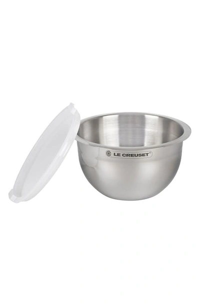 Le Creuset Set Of 3 Stainless Steel Nested Mixing Bowls In Stainless Steel