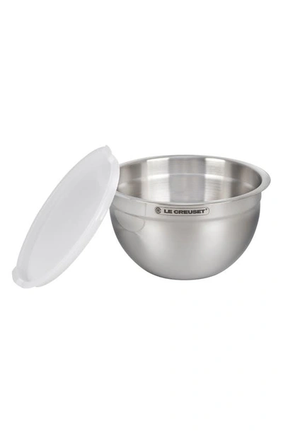 Le Creuset Set Of 3 Stainless Steel Nested Mixing Bowls In Stainless Steel