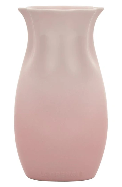 Shop Le Creuset Small Stoneware Vase In Shell Pink