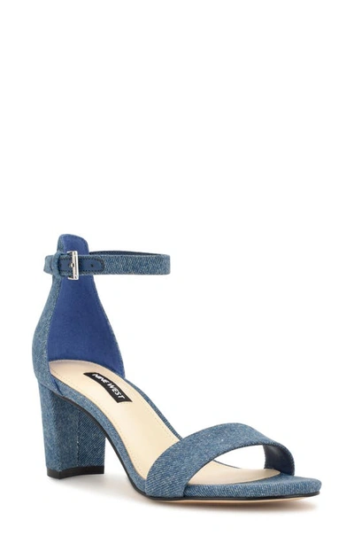 Shop Nine West Pruce Ankle Strap Sandal In Medium Blue 424
