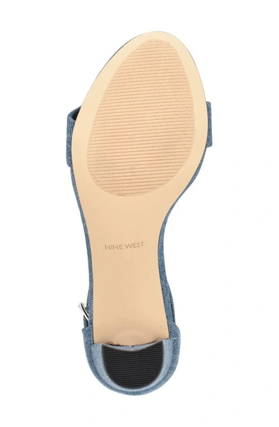 Shop Nine West Pruce Ankle Strap Sandal In Medium Blue 424