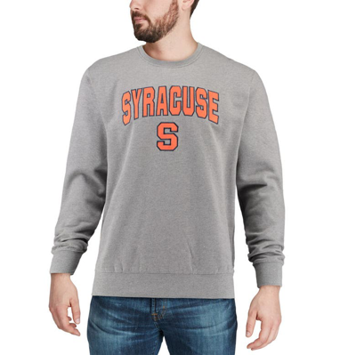 Shop Colosseum Heather Gray Syracuse Orange Arch & Logo Crew Neck Sweatshirt