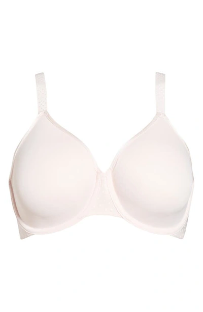 Wacoal Back Appeal Polka-dot Pattern Minimiser-cup Stretch-woven Bra In Crystal Pink