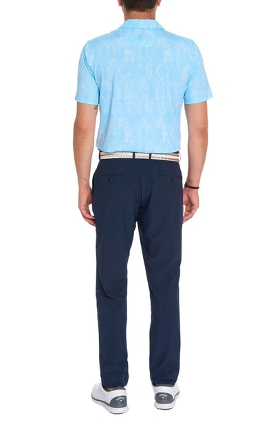 Shop Robert Graham Beauford Short Sleeve Performance Golf Polo In Light Blue