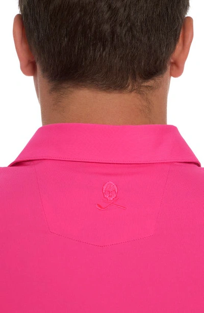 Shop Robert Graham Axelsen Solid Short Sleeve Performance Golf Polo In Pink