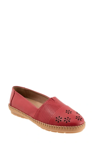 Shop Trotters Ruby Perforated Loafer In Red