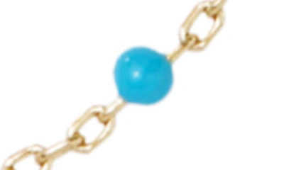 Shop Argento Vivo Sterling Silver Enamel Dot Station Necklace In Gold/ Turquoise