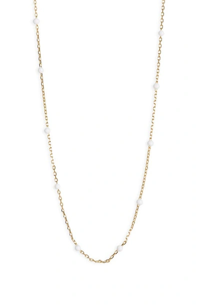 Shop Argento Vivo Sterling Silver Enamel Dot Station Necklace In Gold