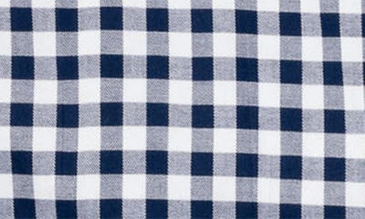 Shop Petite Plume Gingham Cotton Short Pajamas In Navy