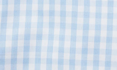 Shop Petite Plume Gingham Cotton Short Pajamas In Blue