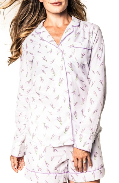 Shop Petite Plume Fields Of Provence Short Pajamas In White
