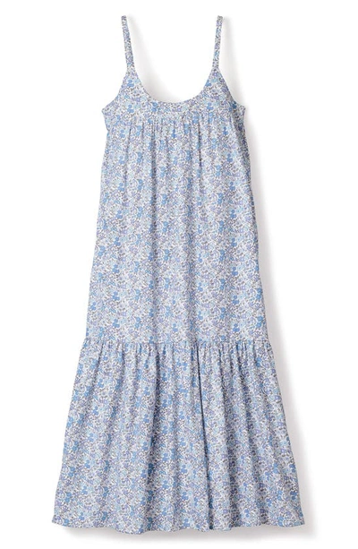 Shop Petite Plume Fleur Dazur Chloe Floral Nightgown In Blue