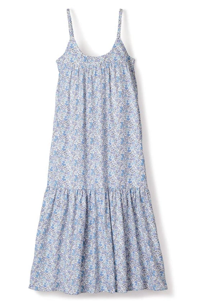 Petite Plume Fleur Dazur Chloe Floral Nightgown In Blue
