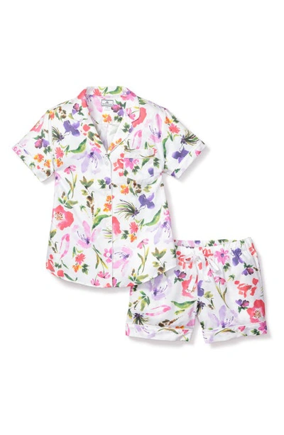 Shop Petite Plume Gardens Of Giverny Floral Short Pajamas In White