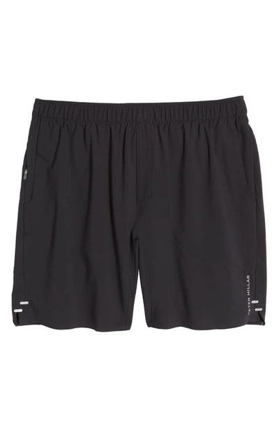 Shop Peter Millar Swift Water Resistant Knit Shorts In Black