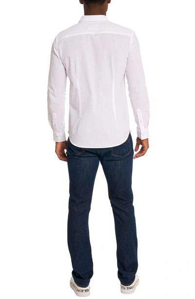Shop Robert Graham Andrews Stripe Cotton Seersucker Button-up Shirt In White