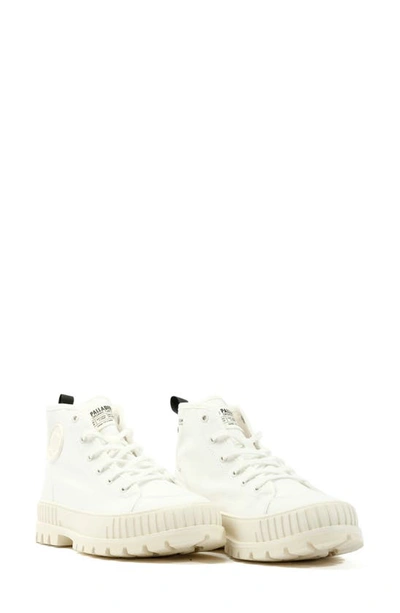 Shop Palladium Pallashock Mid Sneaker In Star White