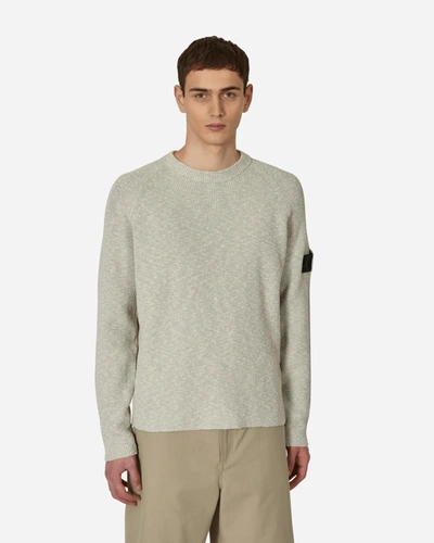 Shop Stone Island Shadow Project Waffle Crewneck Sweater Grey In Beige