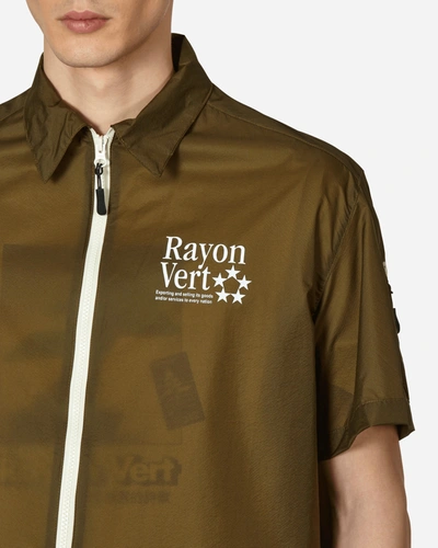 Rayon Vert Guido Shortsleeve Shirt Green In Black