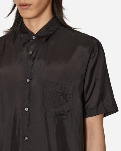 Shop Comme Des Garçons Shirt Wrinkled Cupro Shirt In Black