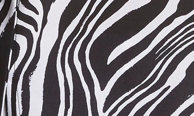Shop Michael Kors Hansen Zebra Stripe Silk Crepe De Chine Shirt In 061 Brushstroke Small Zebra