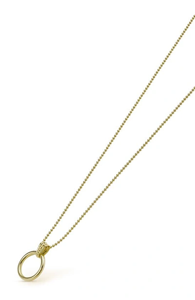 Shop Lagos Meridian Circle Pendant Necklace In Gold