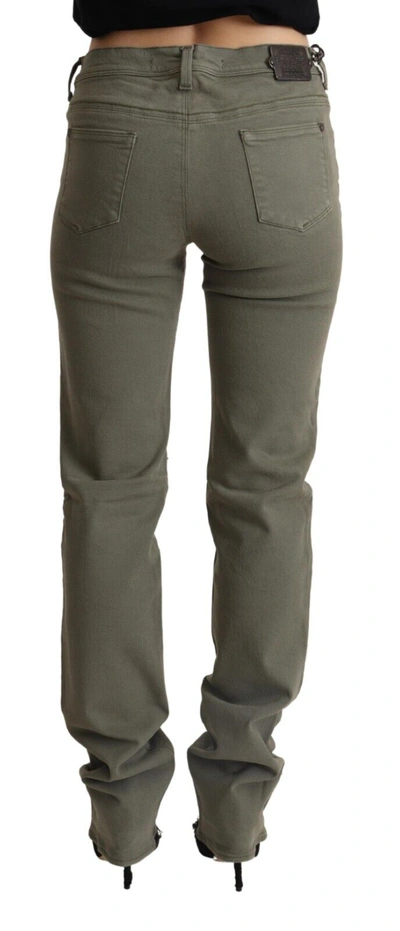 Shop Ermanno Scervino Gray Low Waist Cotton Skinny Denim Trouser Women's Jeans