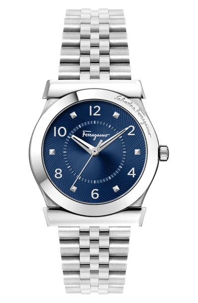 Shop Ferragamo Vega Bracelet Watch, 38mm In Stainless Steel