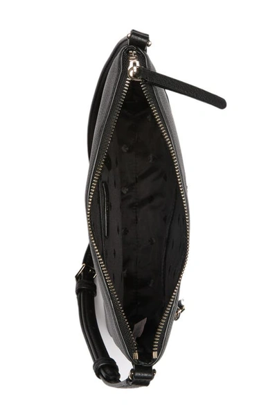 Shop Kate Spade Jackson Top Zip Leather Crossbody Bag In Black