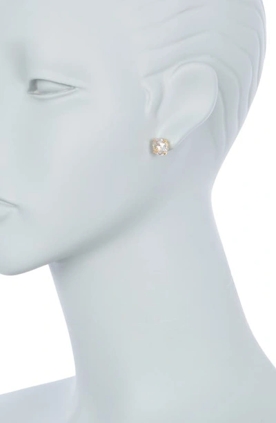 Kate Spade Round Stud Earrings In Clear/gold