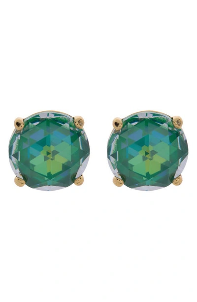 Shop Kate Spade Boxed Round Stud Earrings In Emerald