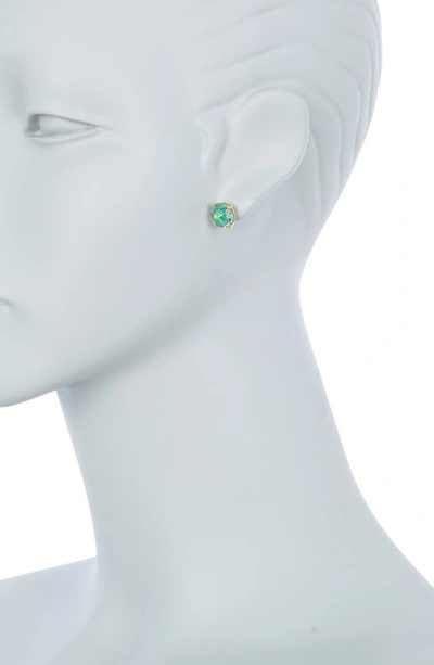 Shop Kate Spade Boxed Round Stud Earrings In Emerald