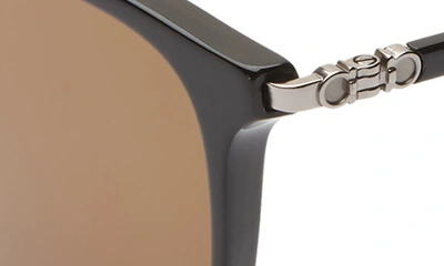 Shop Ferragamo Salvatore  54mm Square Sunglasses In Black