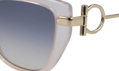 Ferragamo Salvatore  55mm Cat Eye Sunglasses In Nude