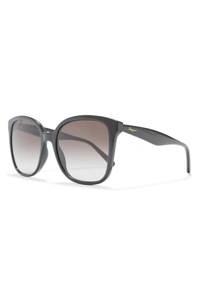 Ferragamo 56mm Square Sunglasses In Black