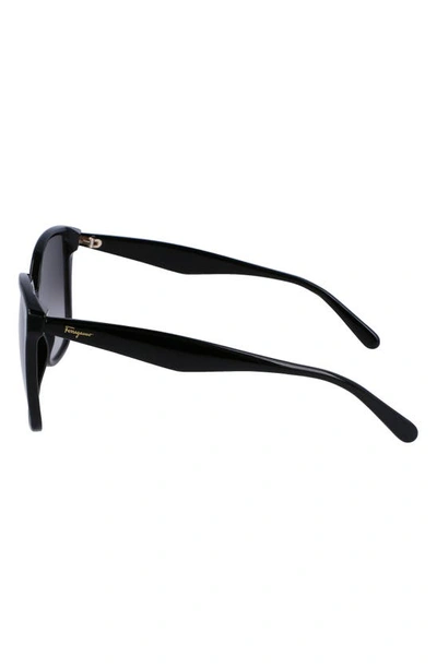 Ferragamo 56mm Square Sunglasses In Black