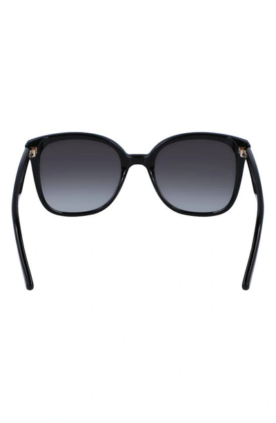 Ferragamo 56mm Square Sunglasses In Black