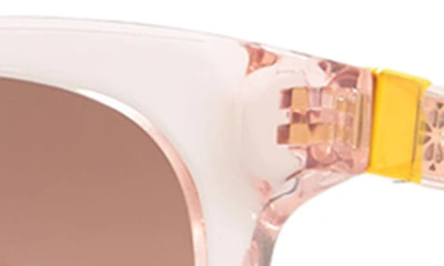 Shop Kate Spade Kinsley 55mm Cat Eye Sunglasses In Crys Beige / Brown Pink Grad