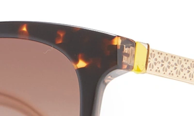 Shop Kate Spade Kinsley 55mm Cat Eye Sunglasses In Dark Havana / Brown Gradient