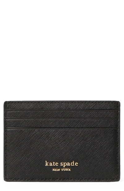 Shop Kate Spade Cameron Small Slim Cardholder Wallet In Black