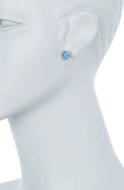 Kate Spade Round Stud Earrings In Sapphire