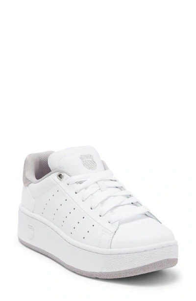 Shop K-swiss Classic Pf Platform Sneaker In White/ Raindrops