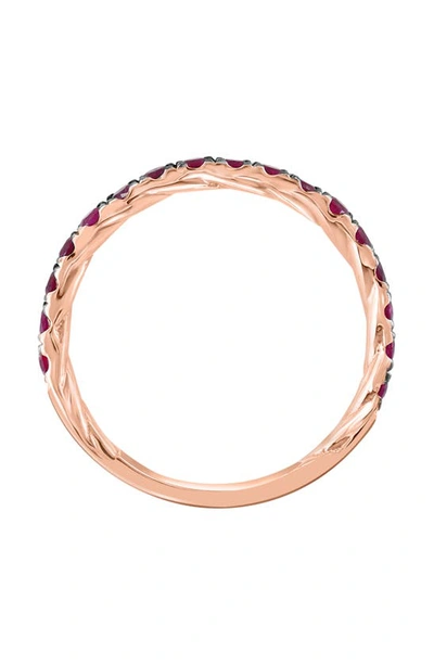 Shop Effy Natural Stone Ring In Ruby / Rose Gold