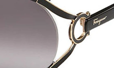 Ferragamo Salvatore  59mm Oversized Sunglasses In Black/ Grey Gradient
