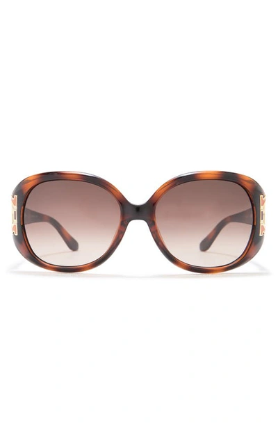 Shop Ferragamo 57mm Oversized Sunglasses In Dark Tortoise