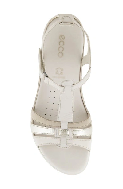 Shop Ecco 'flash' Sandal In Limestone/ White Gold/ Beige