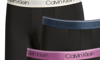 Shop Calvin Klein 3-pack Low Rise Microfiber Stretch Boxer Briefs In Black Multi
