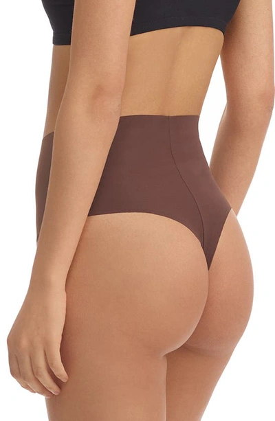 Shop Commando Classic High Rise Thong In Mocha