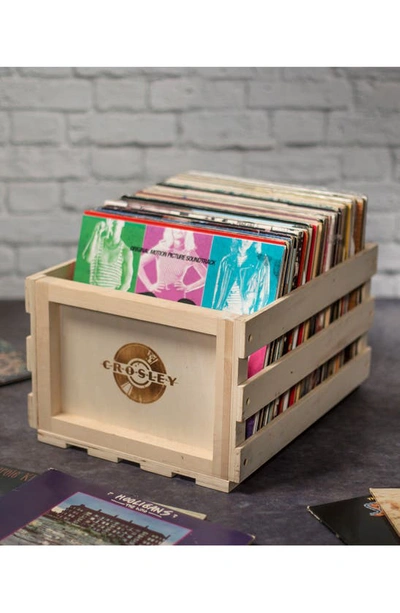 Shop Crosley Radio Record Storage Crate In Natural